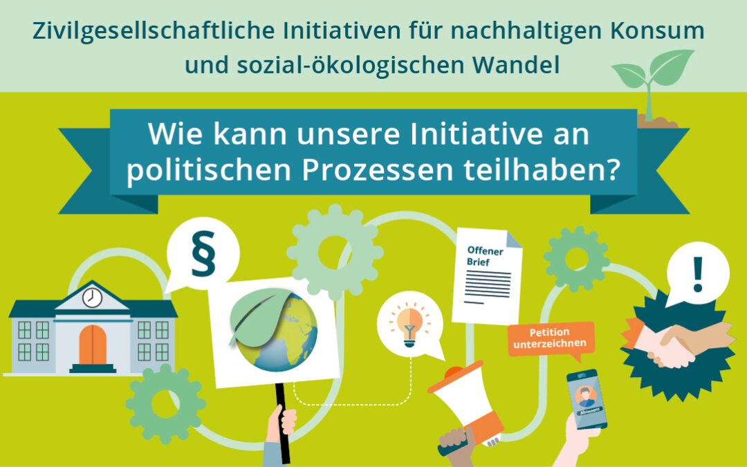 Zivilgesellschaftliche Initiativen für nachhaltigen Konsum: Tipps für Reichweite, politische Teilhabe und Finanzierung